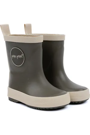Pom Pom Gumboots Solid Green