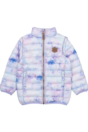 Mikk-Line Nylon Puffer 2 In 1 Jacket Purple