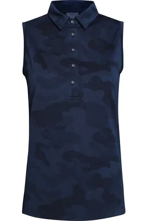 Backtee Ladies Camou Top Navy