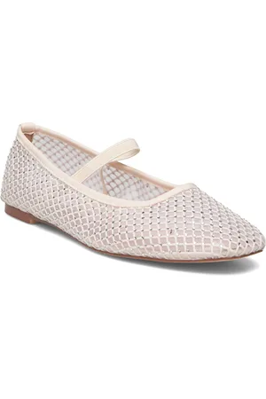 Bianco Bialilja Mesh Ballerina White