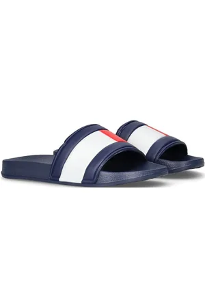 Tommy Hilfiger Kids Flag Print Pool Slide Blue