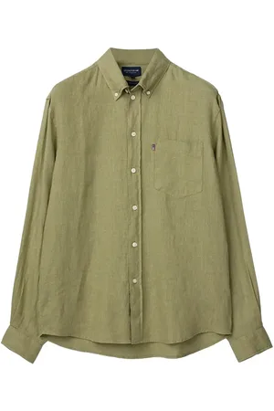 Lexington Casual Linen B.d Shirt Green
