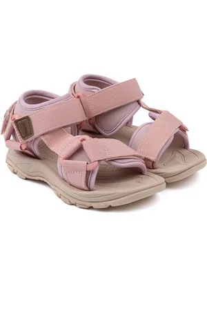 Pom Pom Trecking Sandal Velcro Pink