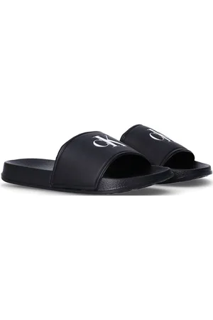 Calvin Klein Kids Ck Logo Print Pool Slide Black