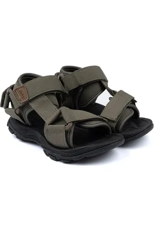 Pom Pom Trecking Sandal Velcro Green