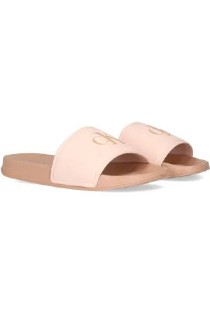 Calvin Klein Kids Flag Print Pool Slide Pink