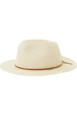 Brixton Wesley Straw Packable Fedora Beige