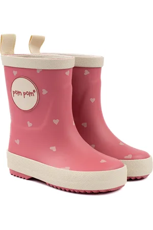 Pom Pom Gumboots Aop Pink