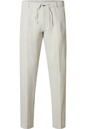 SELECTED Slh196-Straight Leroy Sun Pant Noos White