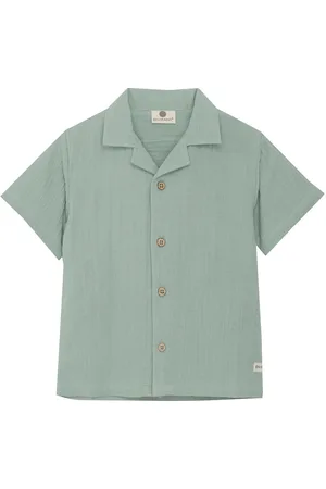 EN FANT Shirt Ss Muslin Green