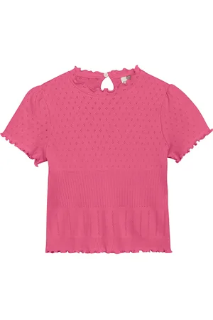EN FANT T-Shirt Ss Pointelle Pink