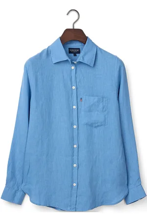Lexington Classic Linen Shirt Blue