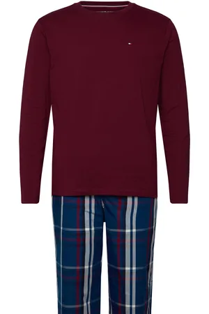 Tommy Hilfiger Ls Pj Set Woven - Boxed Burgundy