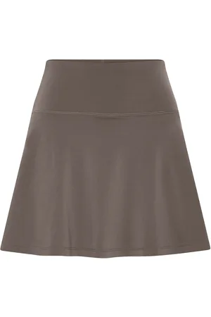 GIRLFRIEND COLLECTIVE Float Flounce Skort Brown