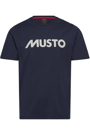 MUSTO M Logo Ss Tee Navy