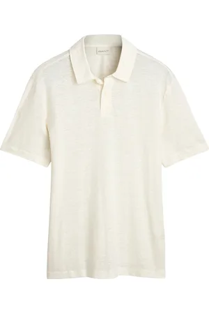 GANT Linen Ss Polo Cream