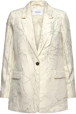 Coster Copenhagen Crinkled Blazer Cream