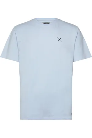 Clean Cut Cross Logo Organic Tee Blue