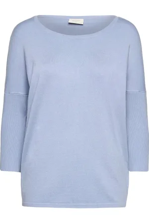 Freequent Pullover From Freequent In A Soft, Fine-Knit Material. The Pullover Has A Simple Blue