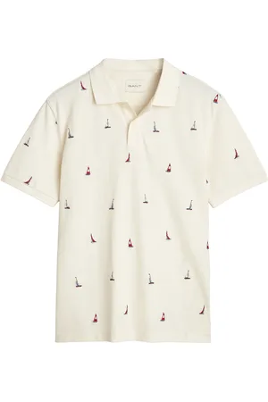GANT Embroidered Graphic Polo Cream