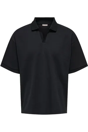 Only & Sons Onscali Loose Ss Resort Polo Art Black