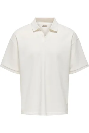 Only & Sons Onscali Loose Ss Resort Polo Art White