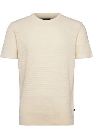 Clean Cut Owen Knitted T-Shirt Beige