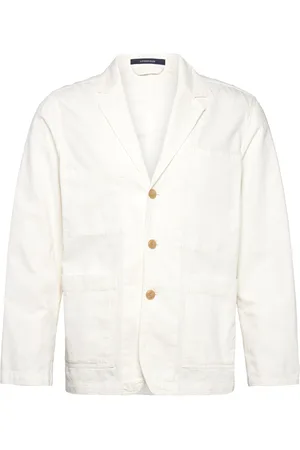 Lindbergh Linen Blend Casual Blazer White