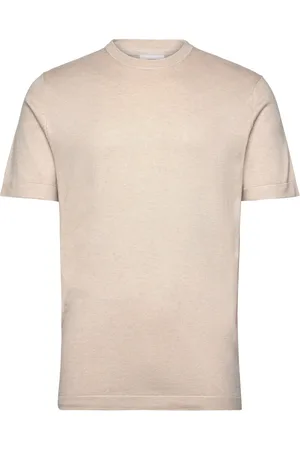 Lindbergh Eco Vero S/S O-Neck Tee Beige