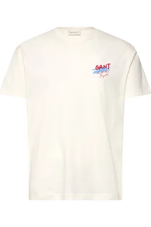 GANT Placed Graphic T-Shirt Cream