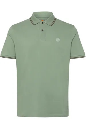 Timberland Tipped Pique Short Sleeve Polo Green