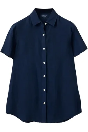 Lexington Short Sleeve Linen Shirt Navy