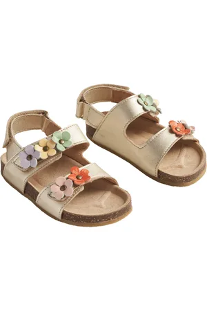 WHEAT Sandal Clare Flower Gold