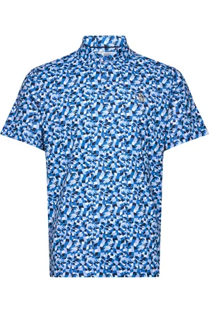 Original Penguin Underwater Mosaic Geo Polo Blue