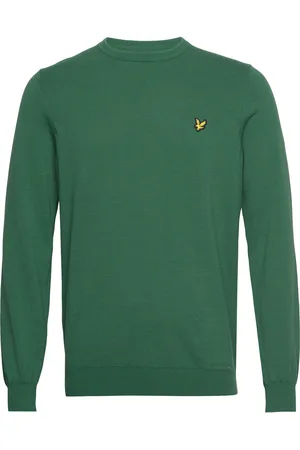 Lyle & Scott Cotton Crew Neck Jumper Green