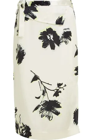 Calvin Klein Modern Floral Skirt Cream