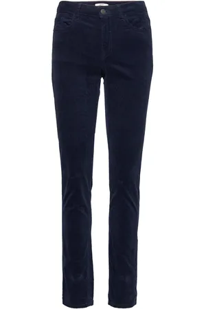 ESPRIT Mid-Rise Corduroy Trousers Navy