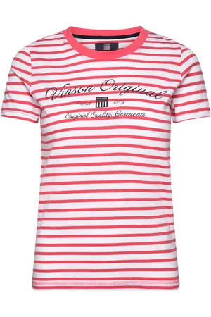 Vinson Layla Striped Reg Sj Vin W Tee Red