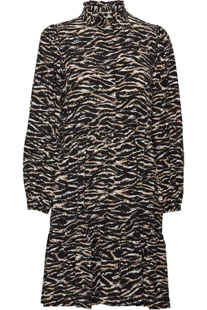 Notes Du Nord Rosie Zebra Short Dress Black