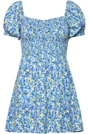 FAITHFULL THE BRAND Domenica Mini Dress Blue