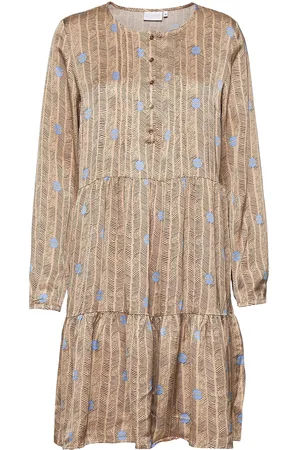 Coster Copenhagen Dress In Sprout Print Brown