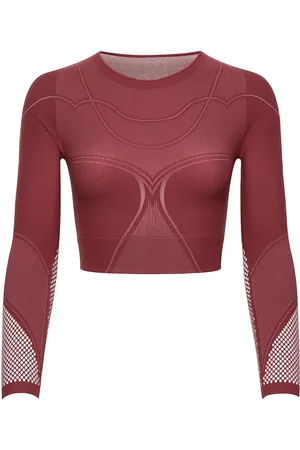 Wolford Zen Crop Longsleeve Burgundy