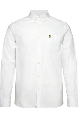 Lyle & Scott Cotton Linen Button Down Shirt White