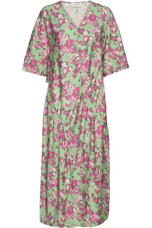 Norr Alyssa V-Neck Dress Green