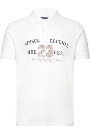 Vinson Konner Reg Cot Vin M Polo White