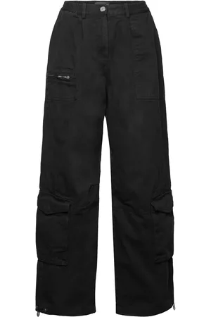 HAN Kjøbenhavn Cotton Boxy Cargo Trousers Black