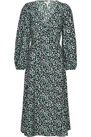 Object Objleonora L/S Wrap Midi Dress Noos Black