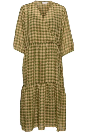 Coster Copenhagen Dress In Green Checks Green