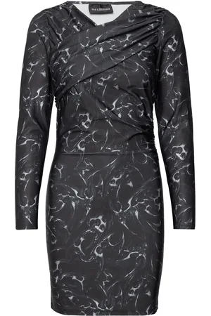 HAN Kjøbenhavn Chrome Tribal Stretch Jersey Short Dress Black