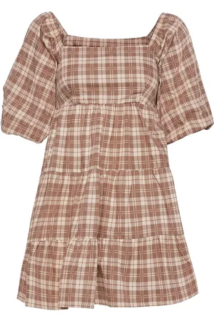FAITHFULL THE BRAND Eryn Mini Dress Brown